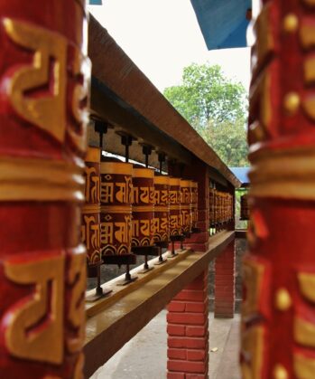 Gebetsmühlen in Pokhara