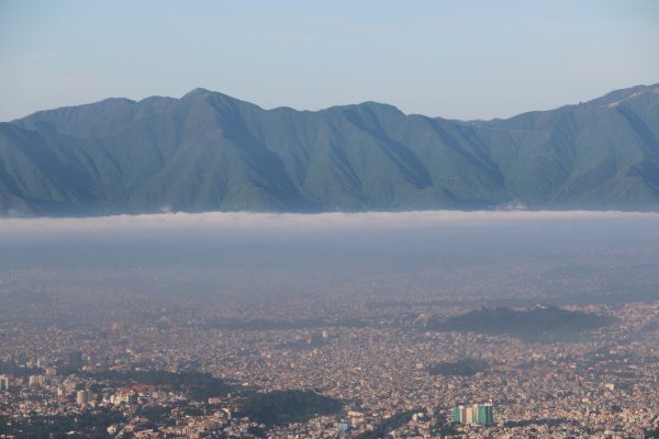 Ausblick vom Nagi Gumba-Kloster auf das Kathmandu-Tal